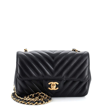 Chanel Classic Single Flap Bag Chevron Lambskin Mini