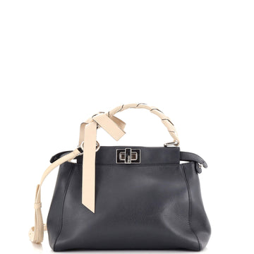 Fendi Peekaboo Bag Leather with Whipstitch Detail Mini