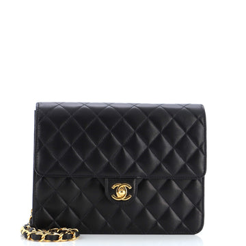 Chanel Vintage Clutch with Chain Quilted Leather Small