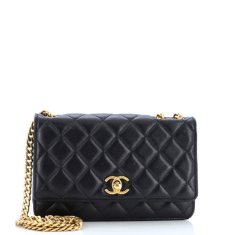 Chanel Adjustable Flap Wallet on Chain Quilted Lambskin