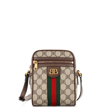 Balenciaga x Gucci The Hacker Project Zip Messenger Bag BB Coated Canvas Mini