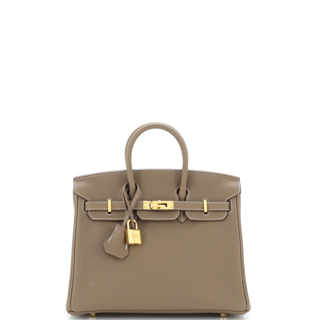Birkin Handbag Grey Togo with Gold Hardware 25...