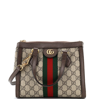 Gucci Ophidia Top Handle Tote GG Coated Canvas Small
