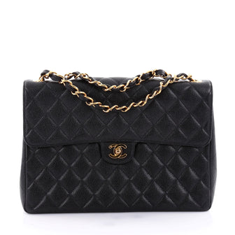 Chanel Vintage Square Classic Single Flap Bag Quilted black 2542601
