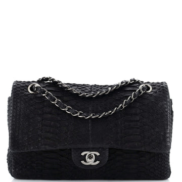 Chanel Classic Double Flap Bag Matte Python Jumbo