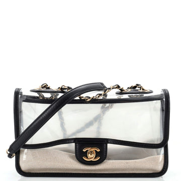 Chanel Sand By The Sea Flap Bag PVC with Lambskin Medium