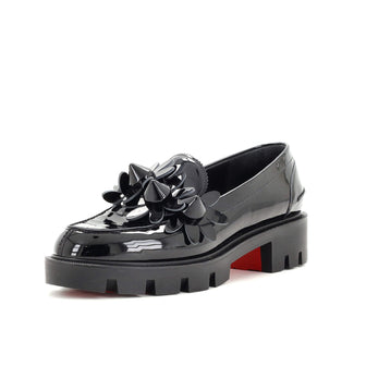 Christian Louboutin Women's Daisy Spikes Lug Sole Loafers Patent