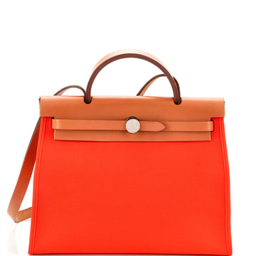 Hermes Herbag Zip Leather and Toile 31