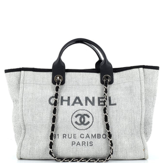 Chanel Deauville Tote Raffia Medium