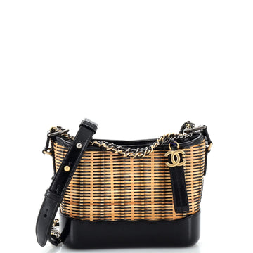 Chanel Gabrielle Hobo Rattan and Calfskin Small