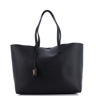 Versace Virtus Open Tote (Outlet) Leather Large