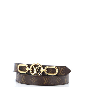 Louis Vuitton LV Circle Prime Reversible Belt Monogram Canvas and Leather Thin