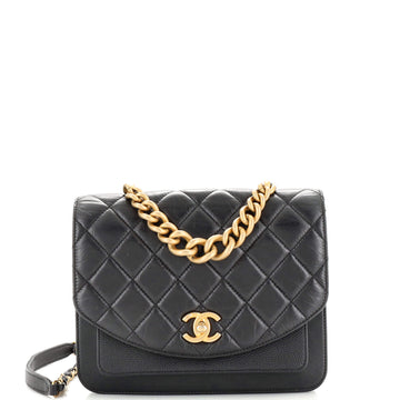 Chanel Chain Handle Flap Bag Quilted Calfskin with Caviar Small