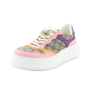 Gucci Women's Dali Platform Sneakers GG Coated Canvas and Leather