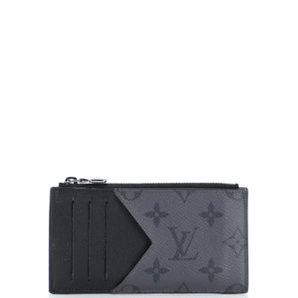 Louis Vuitton Coin Card Holder Reverse Monogram Eclipse Canvas