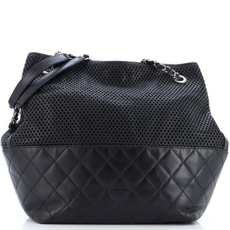 Chanel Up In The Air Tote Perforated Leather North South