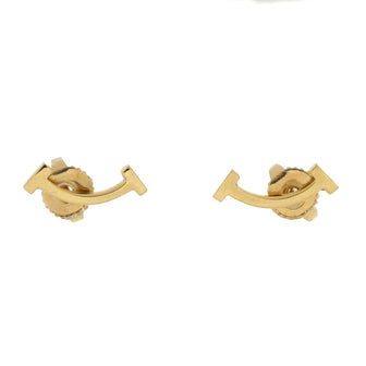 Tiffany & Co. T Smile Stud Earrings 18K Yellow Gold