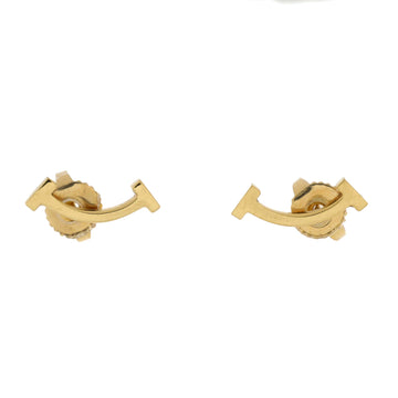 Tiffany & Co. T Smile Stud Earrings 18K Yellow Gold