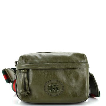 Gucci Tonal Double G Shoulder Bag Leather