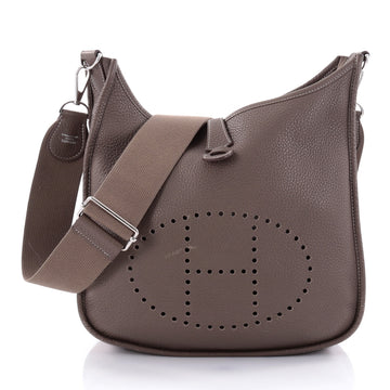 Hermes Evelyne Crossbody Gen III Clemence PM Brown 2546401