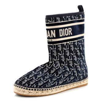 Christian Dior Women's Granville Espadrille Boots Velvet Oblique