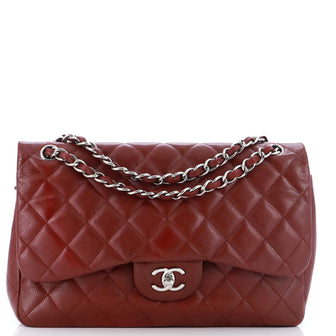 Chanel Classic Double Flap Bag Quilted Caviar Jumbo