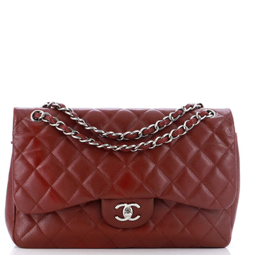 Chanel Classic Double Flap Bag Quilted Caviar Jumbo