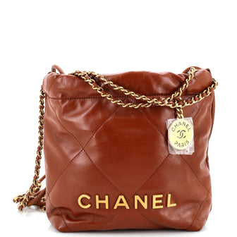 Chanel 22 Chain Hobo Quilted Calfskin Mini