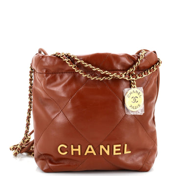Chanel 22 Chain Hobo Quilted Calfskin Mini