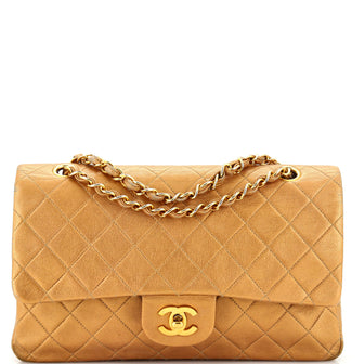 Chanel Vintage Classic Double Flap Bag Quilted Caviar Small