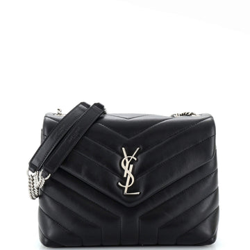 Saint Laurent Loulou Shoulder Bag Matelasse Chevron Leather Small