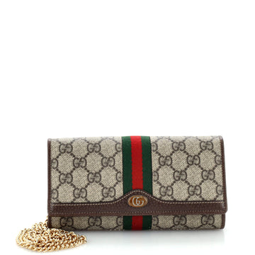 Gucci Ophidia Chain Wallet GG Coated Canvas