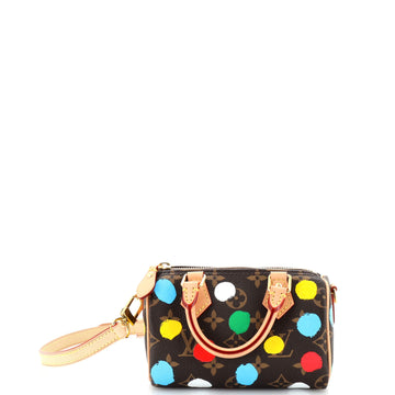 Louis Vuitton Speedy Bandouliere NM Bag Yayoi Kusama Painted Dots Monogram Canvas Nano