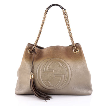 Gucci Soho Chain Strap Shoulder Bag Leather Medium Gold 2547102
