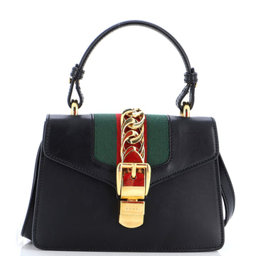 Gucci Sylvie Top Handle Bag Leather Mini