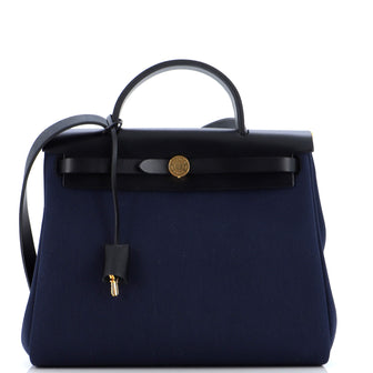 Hermes Herbag Toile and Leather PM