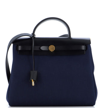 Hermes Herbag Toile and Leather PM