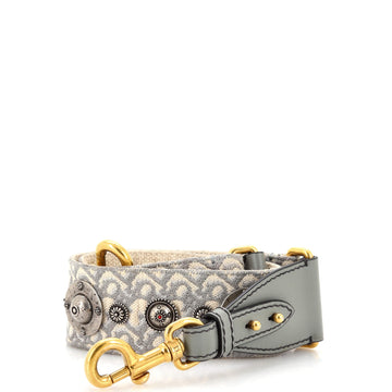 Christian Dior Shoulder Strap Embellished Oblique Canvas