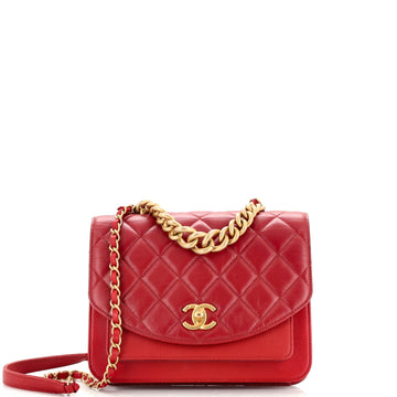 Chanel Chain Handle Flap Bag Quilted Calfskin with Caviar Small
