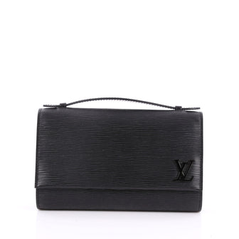 Louis Vuitton Clery Handbag Epi Leather Black 2548701