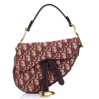 Christian Dior Saddle Handbag Oblique Canvas Mini