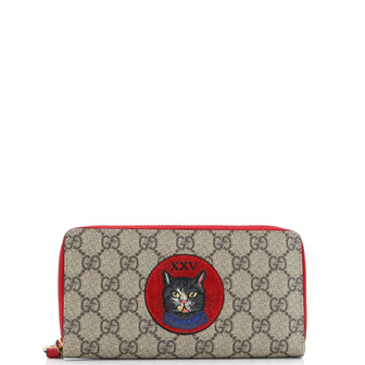 Gucci Zip Around Wallet GG Coated Canvas with Applique