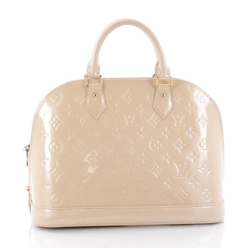 Louis Vuitton Alma Handbag Monogram Vernis PM White 2548903