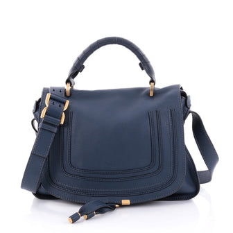 Chloe Marcie Top Handle Bag Leather Medium Blue 2549403