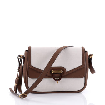 Gucci Derby Top Handle Canvas and Leather Medium Brown 2549603