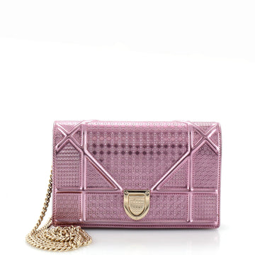 Christian Dior Diorama Wallet on Chain Cannage Embossed Calfskin