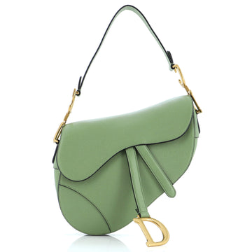 Christian Dior Saddle Handbag Leather Medium