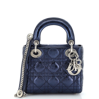 Christian Dior Lady Dior Chain Bag Cannage Quilt Lambskin Mini