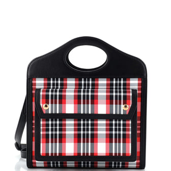 Burberry Pocket Tote Printed Nylon with Leather Mini