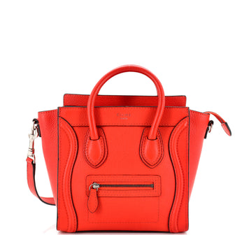 Celine Luggage Bag Grainy Leather Nano